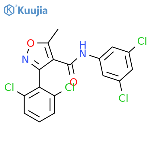 <br>3-(2,6-dichlorophenyl)-N-(3,5-dichlorophenyl)-5-methyl-1,2-oxazole-4-carbox amide structure