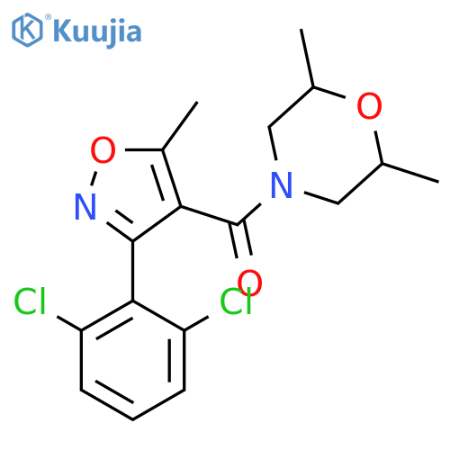 <br>(3-(2,6-dichlorophenyl)-5-methylisoxazol-4-yl)(2,6-dimethylmorpholino)metha none structure