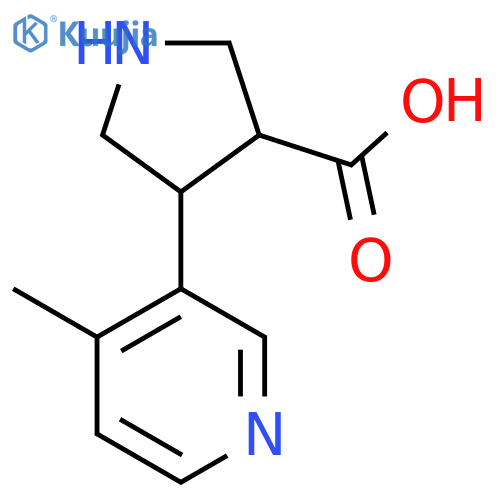 4-(4-Methylpyridin-3-yl)pyrrolidine-3-carboxylic acid structure