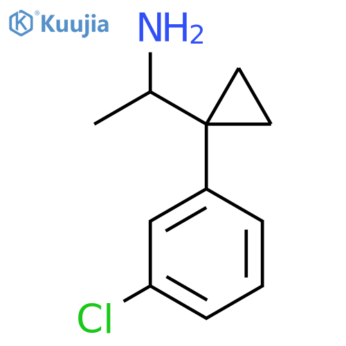 1-1-(3-chlorophenyl)cyclopropylethan-1-amine structure