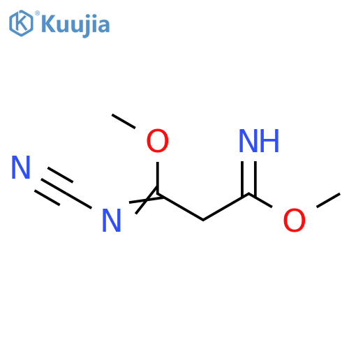 N-Cyano-1,3-dimethoxy-1,3-propanediimine structure