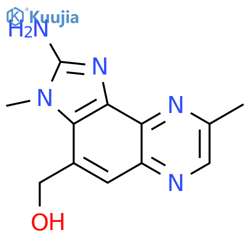 2-Amino-3,8-dimethyl-3H-imidazo4,5-fquinoxaline-4-methanol structure