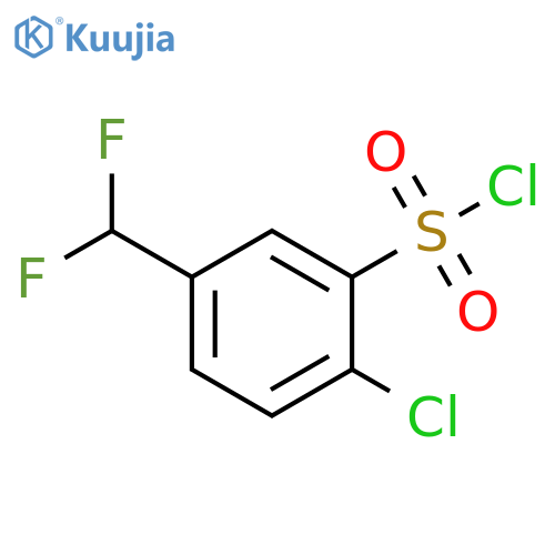 2-CHLORO-5-(DIFLUOROMETHYL)BENZENE-1-SULFONYL CHLORIDE structure