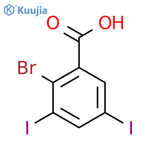 2-Bromo-3,5-diiodobenzoic acid structure