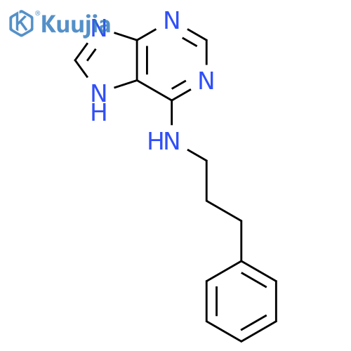 N-(3-phenylpropyl)-9H-purin-6-amine structure