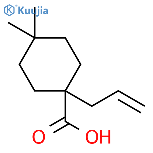 Cyclohexanecarboxylic acid, 4,4-dimethyl-1-(2-propen-1-yl)- structure