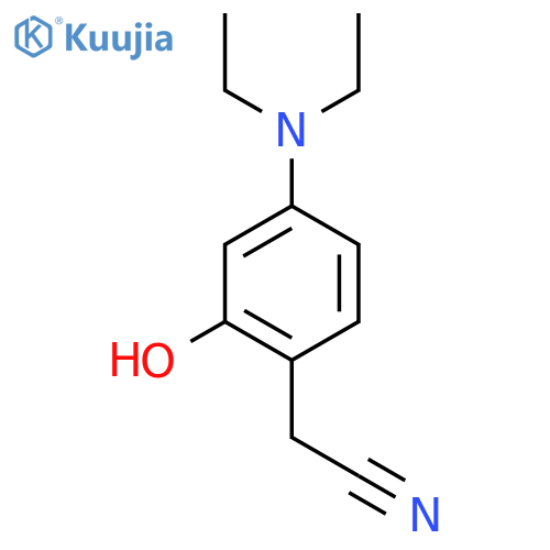 2-4-(diethylamino)-2-hydroxyphenylacetonitrile structure