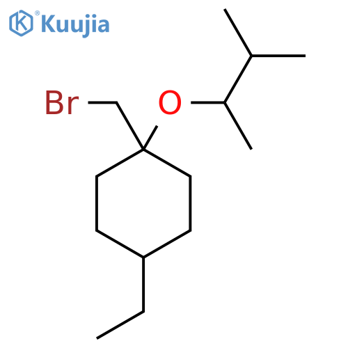 1-(bromomethyl)-4-ethyl-1-(3-methylbutan-2-yl)oxycyclohexane structure
