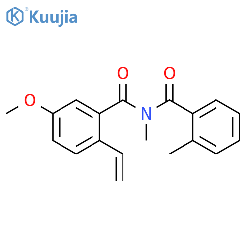 Benzamide, 2-ethenyl-5-methoxy-N-methyl-N-(2-methylbenzoyl)- structure
