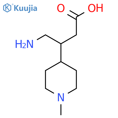 4-amino-3-(1-methylpiperidin-4-yl)butanoic acid structure