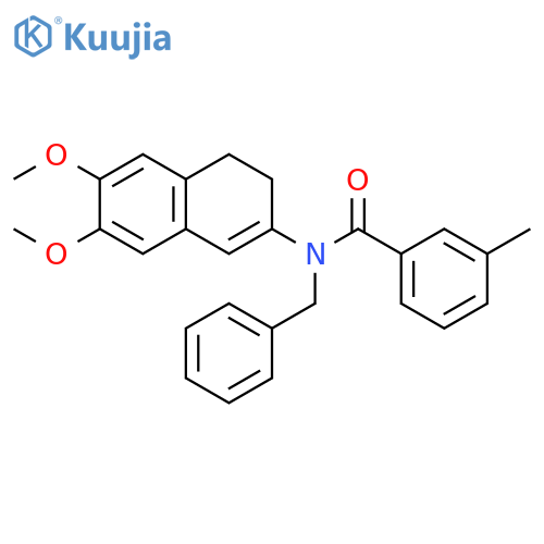 Benzamide,N-(3,4-dihydro-6,7-dimethoxy-2-naphthalenyl)-3-methyl-N-(phenylmethyl)- structure