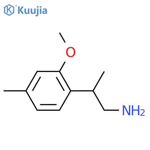2-(2-Methoxy-4-methylphenyl)propan-1-amine structure