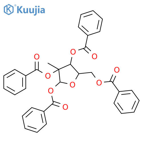 (2S,3R,4R,5R)-2,4-bis(benzoyloxy)-5-[(benzoyloxy)methyl]-3-methyloxolan-3-yl benzoate structure