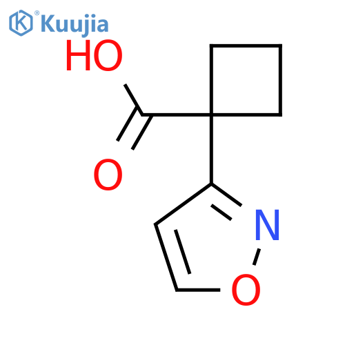 1-(1,2-oxazol-3-yl)cyclobutane-1-carboxylic acid structure