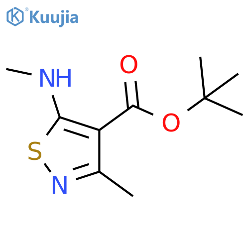 tert-butyl 3-methyl-5-(methylamino)-1,2-thiazole-4-carboxylate structure