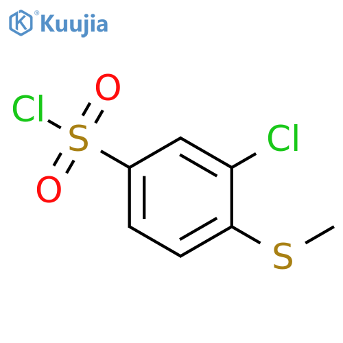 3-chloro-4-(methylsulfanyl)benzene-1-sulfonyl chloride structure