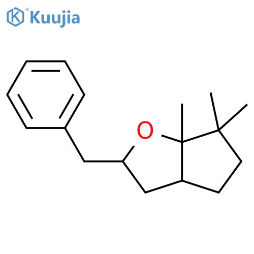 2H-Cyclopenta[b]furan, hexahydro-6,6,6a-trimethyl-2-(phenylmethyl)- structure