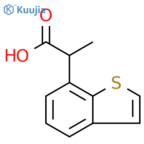 2-(1-benzothiophen-7-yl)propanoic acid structure