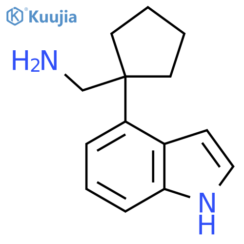 1-(1H-indol-4-yl)cyclopentylmethanamine structure
