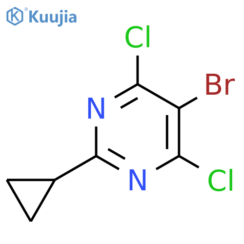 5-Bromo-4,6-dichloro-2-cyclopropyl-pyrimidine structure