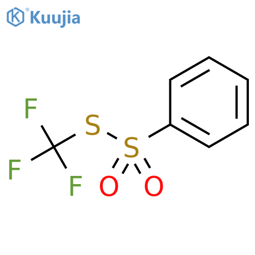 Benzenesulfonothioic acid, S-(trifluoromethyl) ester structure