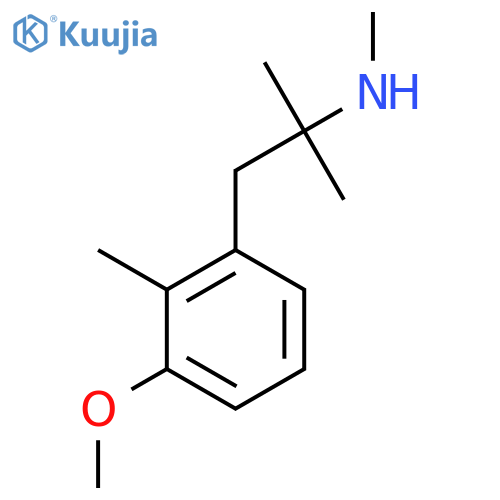 1-(3-methoxy-2-methylphenyl)-2-methylpropan-2-yl(methyl)amine structure