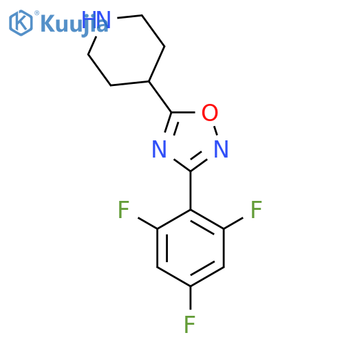 5-(Piperidin-4-yl)-3-(2,4,6-trifluorophenyl)-1,2,4-oxadiazole structure