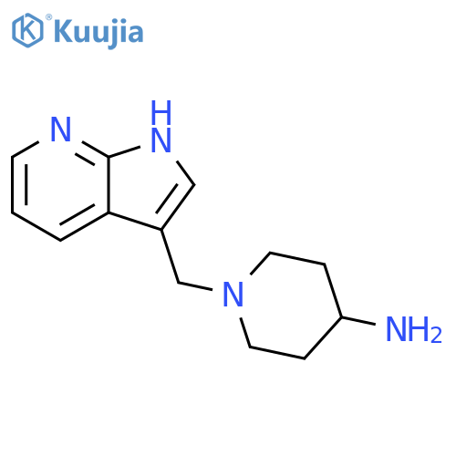 1-({1H-pyrrolo2,3-bpyridin-3-yl}methyl)piperidin-4-amine structure