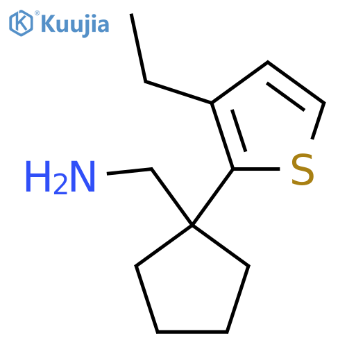 1-(3-ethylthiophen-2-yl)cyclopentylmethanamine structure