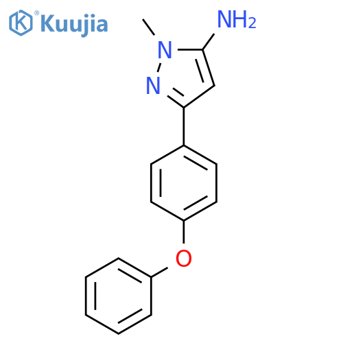 1-methyl-3-(4-phenoxyphenyl)-1H-pyrazol-5-amine structure