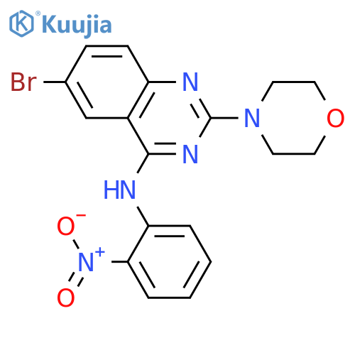 4-Quinazolinamine, 6-bromo-2-(4-morpholinyl)-N-(2-nitrophenyl)- structure