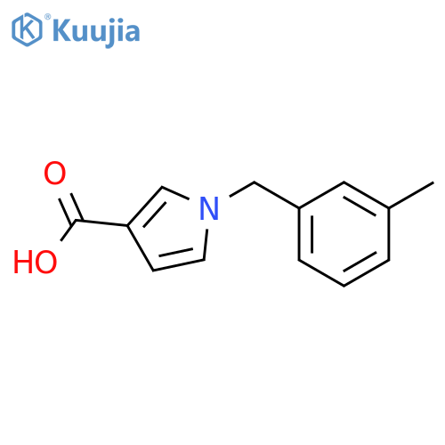 1-[(3-methylphenyl)methyl]-1H-pyrrole-3-carboxylic acid structure