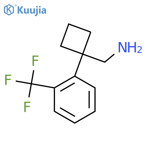 {1-2-(trifluoromethyl)phenylcyclobutyl}methanamine structure