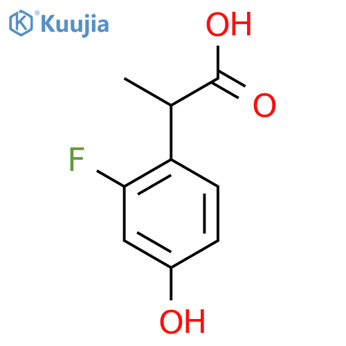 2-(2-Fluoro-4-hydroxyphenyl)propanoic acid structure