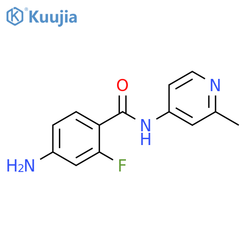 4-amino-2-fluoro-N-(2-methylpyridin-4-yl)benzamide structure