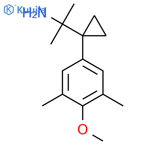 2-1-(4-methoxy-3,5-dimethylphenyl)cyclopropylpropan-2-amine structure