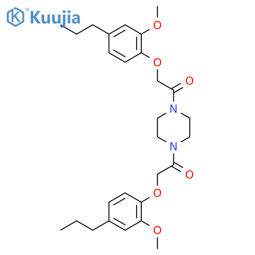Piperazine,1,4-bis[(2-methoxy-4-propylphenoxy)acetyl]- (7CI,8CI,9CI) structure