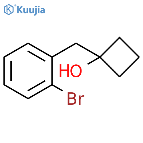 1-(2-Bromophenyl)methylcyclobutan-1-ol structure