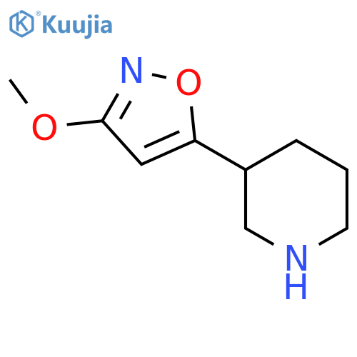 3-(3-methoxy-1,2-oxazol-5-yl)piperidine structure