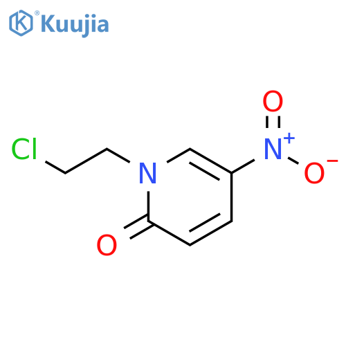 1-(2-chloroethyl)-5-nitro-1,2-dihydropyridin-2-one structure