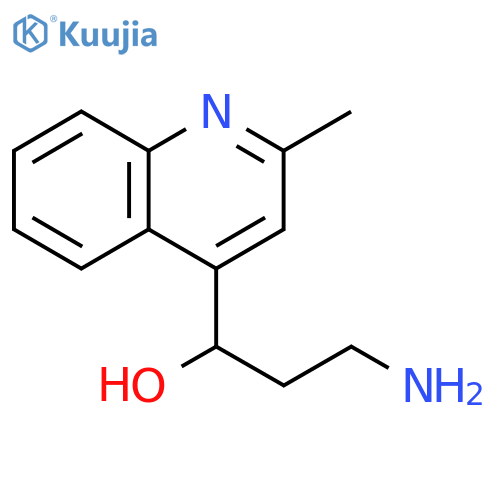 3-amino-1-(2-methylquinolin-4-yl)propan-1-ol structure