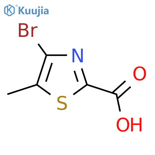 4-Bromo-5-methyl-1,3-thiazole-2-carboxylic acid structure