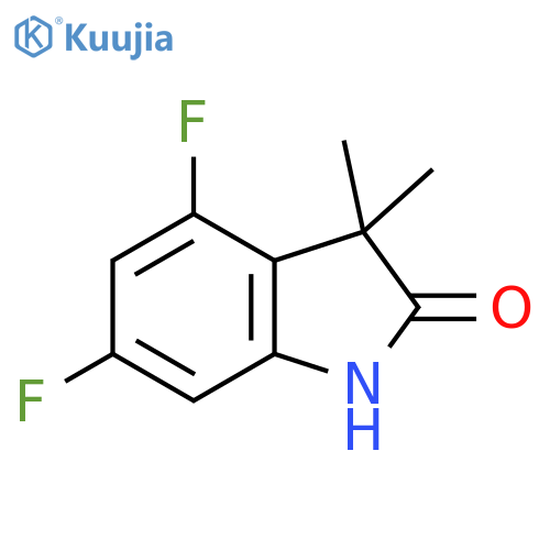 2H-Indol-2-one, 4,6-difluoro-1,3-dihydro-3,3-dimethyl- structure
