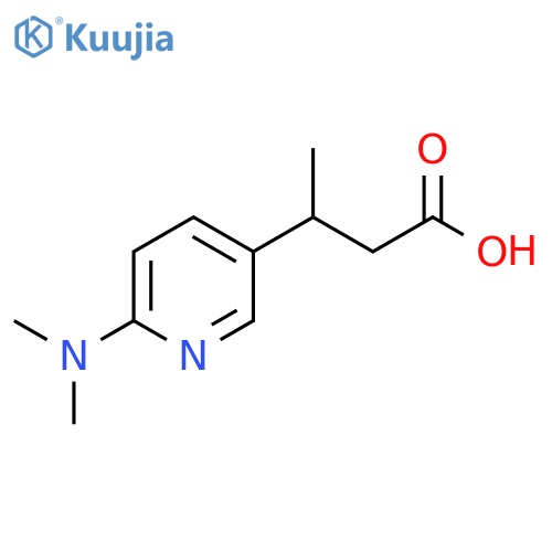 3-6-(dimethylamino)pyridin-3-ylbutanoic acid structure