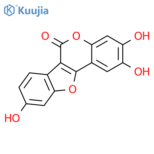 6H-Benzofuro[3,2-c][1]benzopyran-6-one,2,3,9-trihydroxy- structure