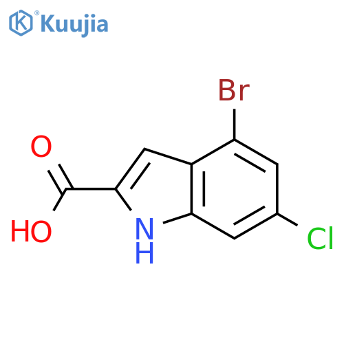 4-bromo-6-chloro-1H-indole-2-carboxylic acid structure