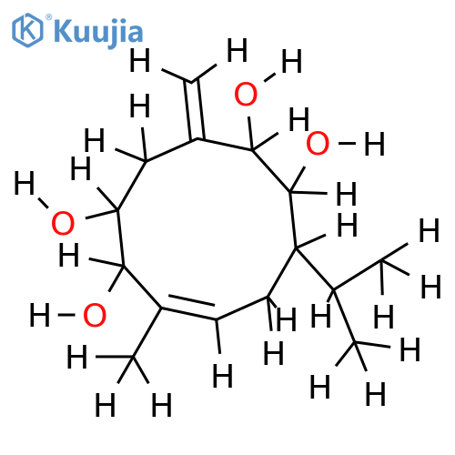 (1alpha,2beta,5alpha,6beta,9Z)-form-4(15),9-Germacradiene,1,2,5,6-tetrol structure