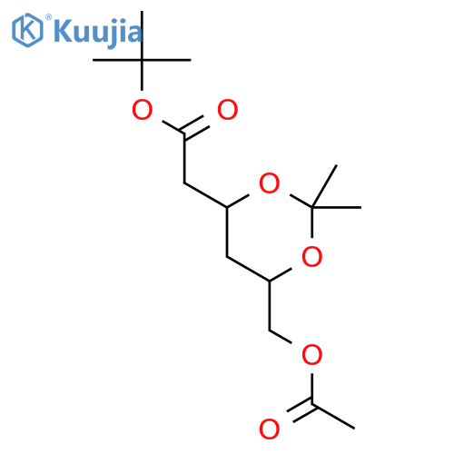 Tert-butyl 2-(4R,6S)-2,2-Dimethyl-6-(methylcarbonyloxy)methyl-1,3-dioxan-4-ylacetate structure