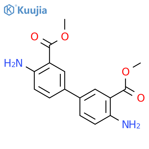 [1,1'-Biphenyl]-3,3'-dicarboxylicacid, 4,4'-diamino-, 3,3'-dimethyl ester structure