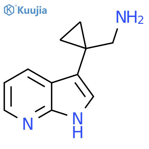 (1-{1H-pyrrolo[2,3-b]pyridin-3-yl}cyclopropyl)methanamine structure